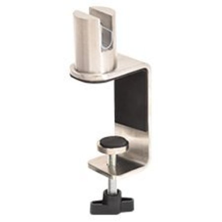 CR LAURENCE Brushed Stainless Standoff 3-in C-Clamp for 1/4-in Acrylic or Glass PSC306SMBS